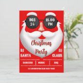 Invitation à la fête de Noël rouge (Debout devant)