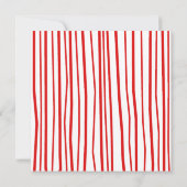 Invitation À La Fête De Noël Rouge Blanc Et Vert (Dos)