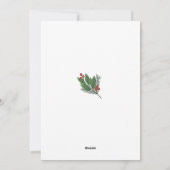 Invitation à la fête de Noël Rouge et vert Botaniq (Dos)