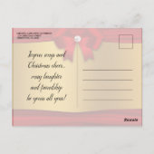 Invitation à la fête de Noël rouge, or et diamant (Dos)