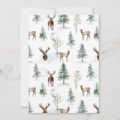 Invitation à la fête de Noël rustique en forêt hiv (Dos)