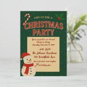 Invitation à la fête de Noël rustique - Festive (Debout devant)