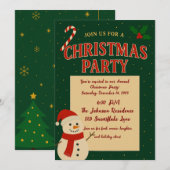 Invitation à la fête de Noël rustique - Festive (Devant / Derrière)