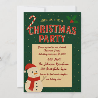 Invitation à la fête de Noël rustique - Festive