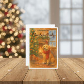 Invitation à la fête de Noël | Scène de chien conf