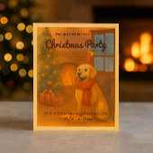 Invitation à la fête de Noël | Scène de chien conf