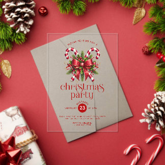 Invitation à la fête de Noël Sucre de canne
