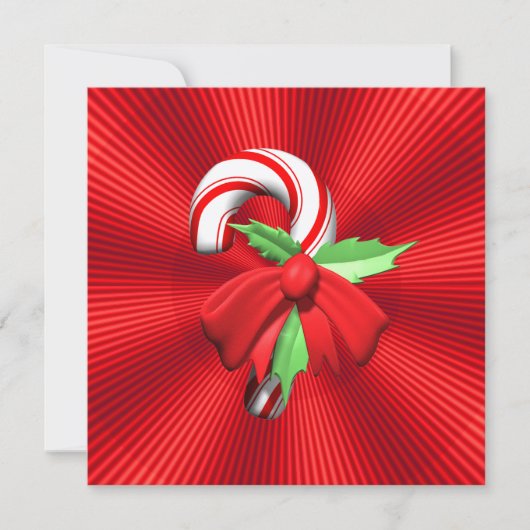 Invitation à la fête de Noël Sucre de canne (Devant)