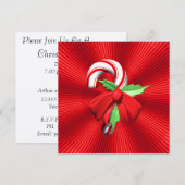 Invitation à la fête de Noël Sucre de canne (Devant / Derrière)