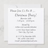 Invitation à la fête de Noël Sucre de canne (Dos)