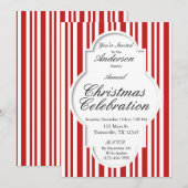 Invitation à la fête de Noël Sucre de canne (Devant / Derrière)