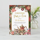 Invitation à la fête de Noël Tea Holiday (Debout devant)