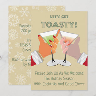 Invitation à la fête de Noël Toasty Cheers