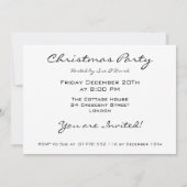 Invitation à la fête de Noël tournoi noir avec tex (Dos)
