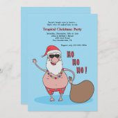 Invitation à la fête de Noël tropicale (Devant / Derrière)