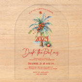 Invitation à la fête de Noël tropicale sous les pa (Recto)