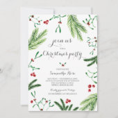 Invitation à la fête de Noël - Verdure (Devant)