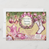 Invitation à la fête de Noël victorienne (Dos)