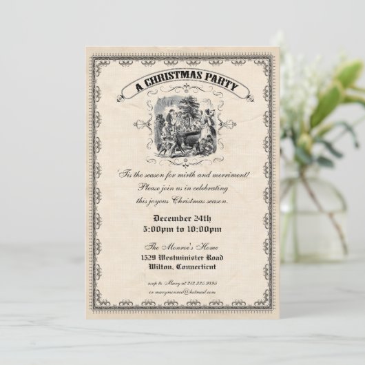 Invitation à la fête de Noël victorienne (Debout devant)