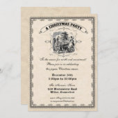 Invitation à la fête de Noël victorienne (Devant / Derrière)