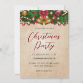 Invitation à la fête de Noël vintage (Devant)