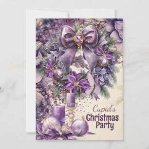 Invitation à la fête de Noël violette