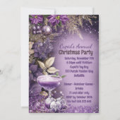Invitation à la fête de Noël violette (Dos)