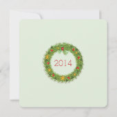 Invitation à la fête de Noël Wreath (Dos)