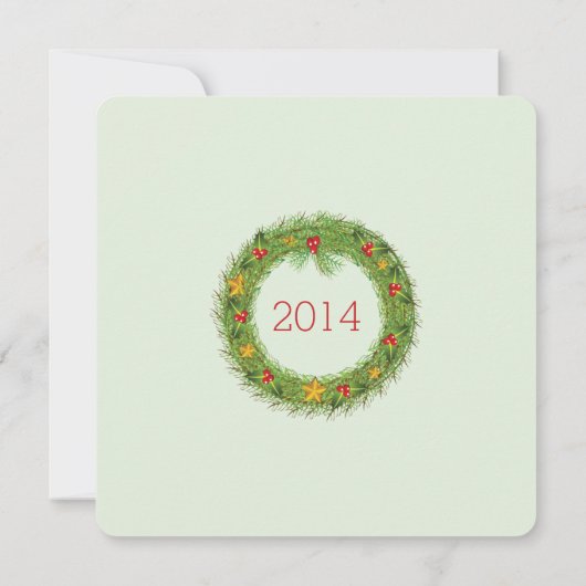 Invitation à la fête de Noël Wreath (Dos)