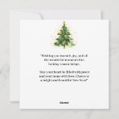 Invitation à la fête de Noël Yoga Père Noël posant (Dos)