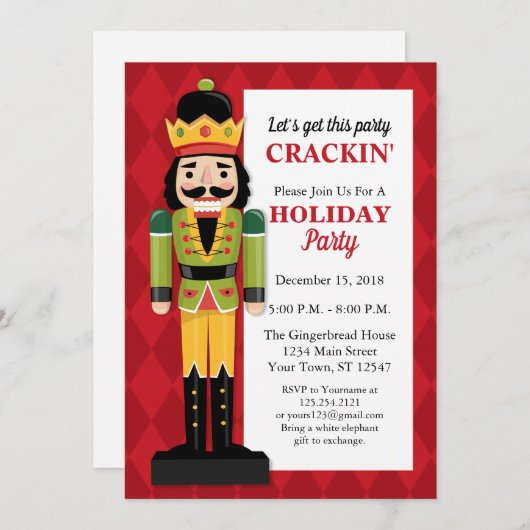 Invitation à la fête de Nutcracker (Devant / Derrière)