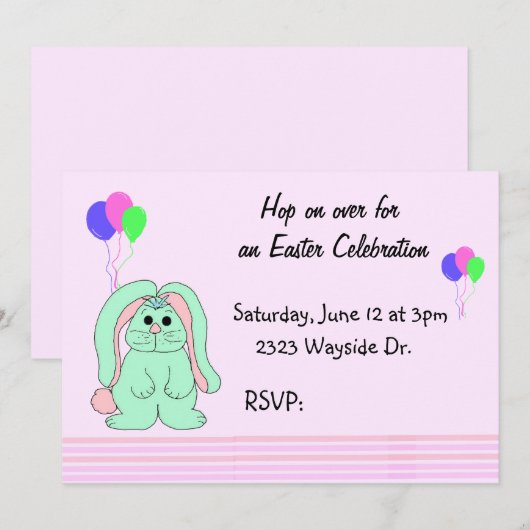 Invitation à la fête de Pâques (Devant / Derrière)