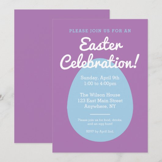 Invitation à la fête de Pâques (Devant / Derrière)