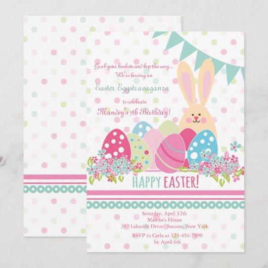 Invitation à la fête de Pâques (Devant / Derrière)