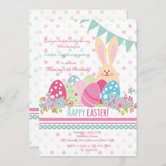 Invitation à la fête de Pâques (Devant / Derrière)