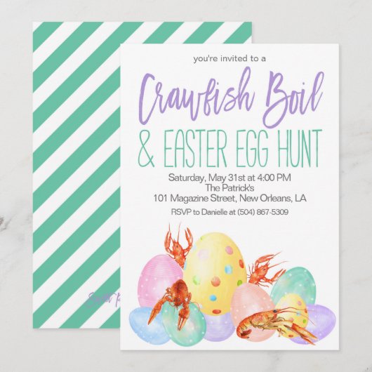 Invitation à la Fête de Pâques aux écrevisses (Devant / Derrière)