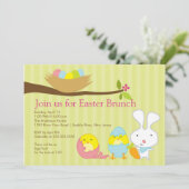 Invitation à la fête de Pâques Bunny (Debout devant)