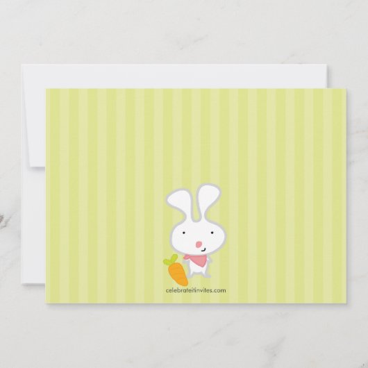 Invitation à la fête de Pâques Bunny (Dos)