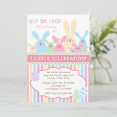 Invitation à la fête de Pâques Bunny (Debout devant)