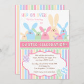 Invitation à la fête de Pâques Bunny (Devant / Derrière)