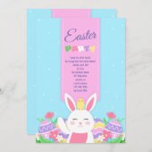 Invitation à la fête de Pâques de Bunny (Devant / Derrière)
