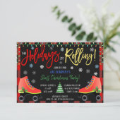 Invitation à la fête de patinage de Noël (Debout devant)
