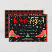 Invitation à la fête de patinage de Noël (Devant / Derrière)