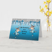 Invitation à la fête de patinage pour Anniversaire (Fleur jaune)