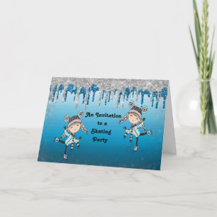 Invitation à la fête de patinage pour Anniversaire