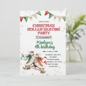 Invitation à la fête de patinage sur glace de Noël (Debout devant)