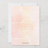 Invitation à la fête de Peach Pink (Dos)