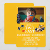 Invitation à la fête de photo de voiture de course (Devant / Derrière)