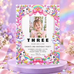 Invitation à la fête de photo pour le 3ème anniver