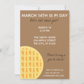 Invitation à la fête de Pi Day avec Chiffres Pi su (Devant)